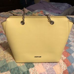Calvin Klein canary yellow purse